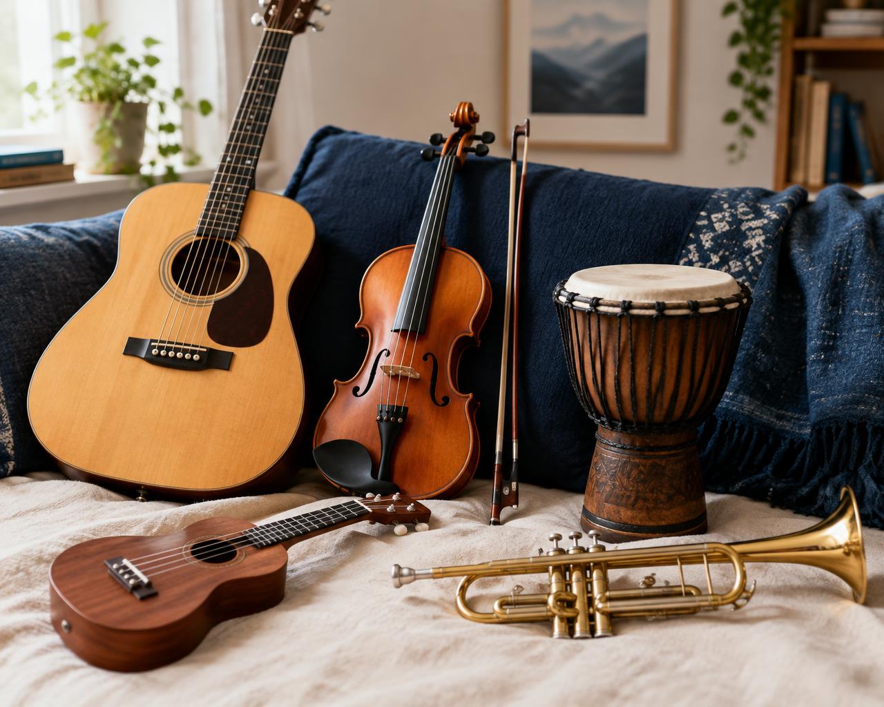 Verschiedene Musikinstrumente